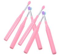 DEARMAMY 6pcs Silicone Covered Lip Brush Eye Shadow Brush Set Travel-friendly Makeup Tools