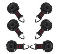 DEARMAMY 6pcs Suction Cup Anchor Hooks Heavy Duty for Car Awning Camping | ABS and Nylon Build, Locking Mechanism with Rotating Hook, 7x7x4.5cm Size, Black Finish