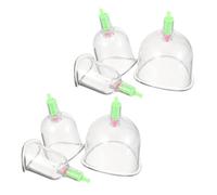 DEARMAMY 6pcs U-Shaped Chinese Massage Cupping Set for Joints Ergonomic Vacuum Suction Cups for Muscle Relaxation Anti-Cellulite Therapy Body Relief