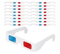 DEARMAMY 80pcs Red and Cyan Anaglyph 3d Glasses Disposable Paper Frame Lightweight Cinema Glasses for Tv Shows and Online Media, Flat Comfortable Fit Suitable for Classroom Settings