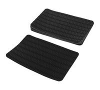 DEARMAMY 8pcs Black Silicone Non Slip Shoe Pads 148x98mm Cuttable Anti Slip Sole Protectors for Heels and Boots with Wear Resistant Wave Pattern for Foot Health