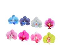 DEARMAMY 8pcs Boho Butterfly Orchid Flower Hair Clips, Multi-color Artificial Floral Alligator Styling Pins for Women Girls, Hawaiian Beach Holiday Hair Accessories