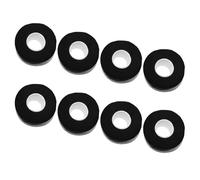 DEARMAMY 8pcs Disposable Black Barber Neck Paper Strips with Drawstring Hairdressing Neck Bands for Salon Haircutting, Styling, and Spa Use