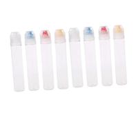DEARMAMY 8pcs Portable Travel Empty Squeeze Bottles for Ketchup Mustard Salad Dressing Silicone Valve Kitchen Condiment Dispensers for Packing Lunch Random Color