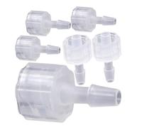 DEARMAMY 8pcs PP Luer Lock Hose Barb Adapters Chemical Resistant Connectors for Laboratory Biochemical Instruments and Industrial Craft Work