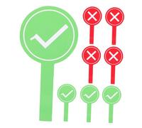 DEARMAMY 8pcs Reusable Yes No Voting Paddles with Red and Green Check Boards Answer Panels for Classroom Games Teacher Portable True False Sign Boards