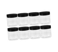 DEARMAMY 8pcs Transparent Plastic Tank Lid Salt Container Formula Canister Containers for Food Clear Bins Fridge Tin Food Jar Condiment Jars Coffee Storage Container Airtight Boxes The Pet