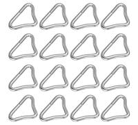 DEARMAMY 90pcs Heavy-duty Trampoline Triangle Ring Buckles Made of Galvanized Steel Wire with High Strength Construction and Weatherproof Performance for Outdoor Jumping Mat Repair
