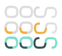DEARMAMY 9pcs Foldable Plastic S Shaped Hooks for Bathroom and Household Use, No Drilling Required, Space Saving Portable Towel Holder for Moving and Organising