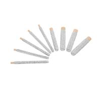 DEARMAMY 9pcs Rhinestone Embellished Wooden Cosmetic Brush Handles with Non-slip Grip and Hand-carved Designs Fit DIY Makeup Tool Accessories for Stage and Photo Shoot Glamour