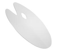 DEARMAMY Acrylic Oval Painting Palette with No Edges for Easy Mixing, Space Saving Colour Mixing Tray for Artists and Watercolour Painting