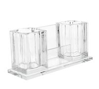 DEARMAMY Acrylic Table Mic Stand for Studio and Ktv Use - Heavy-Duty Desktop Microphone Holder with Crystal Base, Compatible with Premium Wired Wireless Mics, Ornamental Design