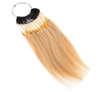 DEARMAMY Adjustable Human Hair Color Strands with Gold Buckles for Hair Dye Practice Colored Rings Durable and User Friendly for Beginners and Professionals