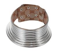 DEARMAMY African Tribal Collar Choker Necklace for Women Lightweight Chunky Punk Statement Jewelry Handcrafted Egyptian Costume Accessory for Parties Festivals