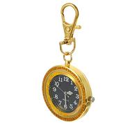DEARMAMY Alloy Pocket Watch for Elderly and Children Large Dial Pin-On Brooch Big Numbers Quartz Movement 800 Loose Diamonds Gold Keychain Portable Easy to Use Students