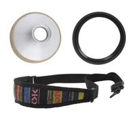 DEARMAMY Alto Alloy Set Saxophone Accessories Including Saxophone Ring Mute and Strap with Rubber Aluminum Nylon Materials for Comfortable Experience and Protection from Random