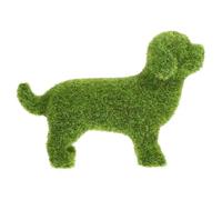 DEARMAMY Artificial Rocks Dog Shape Faux Covered Stones Green balls Decorative Turf Flocking Animal Flocking for Garden Lawn Crafts Decor