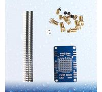 DEARMAMY Attenuation Pad Vector Network Test Board Kit for Nanovna, Blue Plastic and Metal, 6 SMA End Connectors, 4 Copper 6mm Spacers, 4 M2.5 4mm Screws, 2 40 Pin Female Sil Sockets, 2