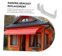DEARMAMY Awning Mounting Bracket for Square Tube Support for Retractable Electric and Manual Patio Canopies Easy Installation for Outdoor Gardens and Courtyards White