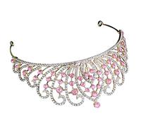 DEARMAMY Baroque Style Diamond Bridal Tiara Wedding Headpiece Rhinestone Crown Tiaras Headpieces for Banquet Prom Bride Hair Jewelry