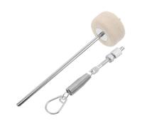 DEARMAMY Bass Drum Pedal Beater Replacement Parts and Adjustable Spring Mechanism with Flat Felt Hammer Head Metal Forged Beater Rod with Screws for Dual Kick Drum Pedal Hardware, for Home