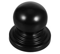 DEARMAMY Black Metal Ball Top Post Cap Fence and Gate Post Cover for Outdoor Railings and Stair Handrails Protective Decorative