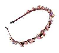 DEARMAMY Bling Crystal Bridal Headband Baroque Style Shiny Rhinestone Hairband for Weddings Parties Daily Wear Elegant Romantic Hair Accessory with Comfortable Fit