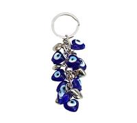 DEARMAMY Blue Evil Eye Key Pendant Turkish Hanging Decoration for Home Office Stylish Accessory for Attracting Wealth Protection from Evil