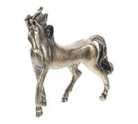 DEARMAMY Brass Feng Shui Horse Statue Symbol of Immediate Success and Prosperity Handcrafted Golden Animal Sculpture for Business Home Decoration Copper Figurine