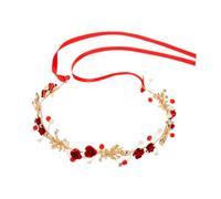 DEARMAMY Bridal Headband with Pearl and Flower Design and Lightweight Headdress for Women Elegant Wedding Hairpiece for Brides Gorgeous Floral Crown for Special Occasions