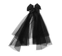 DEARMAMY Bridal Veil with Comb Double Bow Design for Weddings Bachelorette Parties and Special Occasions Elegant Accessory for Brides and Fashion Events