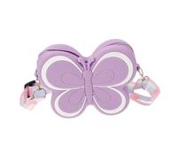 DEARMAMY Butterfly Silicone Crossbody Purse Cute Toddler Girl Wallet Creative Shoulder Bag Change Storage Pouch Fashionable Boys and Girls Lightweight Small Purple