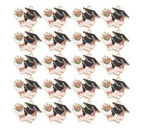DEARMAMY Cap Solution Charms Making Jewelry 20pcs Alloy Graduation for Lightweight Graduation Hat Pendants to Decorations Memorable DIY Necklaces Back School for Students