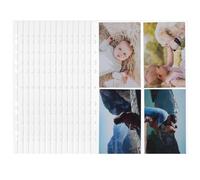 DEARMAMY Card Protector Sheets Double Side 30 Pack A4 Size for Trading Card Binder