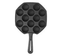 DEARMAMY Cast Iron Takoyaki Pan 12 Molds Non-Stick Octopus Grill Pan Japanese Style Takoyaki Maker Suitable for Home Cooking and Baking