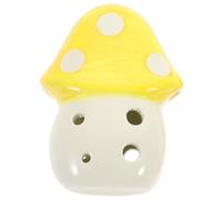 DEARMAMY Ceramic 6-hole Mushroom Ocarina in c Medium Pitch, Yellow Beginner Kids Musical Instrument for Children’s Music Practice and Learning