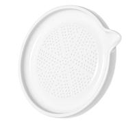 DEARMAMY Ceramic Food Grinder Plate Masher for Fruit Garlic Ginger Kitchen Tool Smooth Puree Maker Easy to Clean White