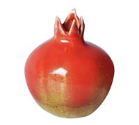 DEARMAMY Ceramic Pomegranate Shaped Flower Vase Unique Desktop Dried Flower Holder for Decor Chic Centerpiece for Office Special Events Small Green Base