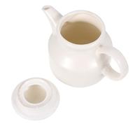 DEARMAMY Ceramic Sauce Jug with Cover and Handle White Porcelain Gravy Container for Hot and Cold Sauces Salad Dressings Vinegar and Spices Kitchenware for Home and Restaurant Use