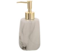 DEARMAMY Ceramic Soap Dispenser 350ml Bathroom Lotion Bottle with Pump, Elegant Marble Design, Minimizes Mess, Suitable for Shower Gel, Shampoo, and Hand Soap in Guest Bathrooms
