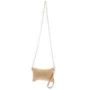 DEARMAMY Chic Woven Crossbody Bag for Women Summer Shoulder Purse with Ergonomic Strap Convenient Pockets Stylish Weaving Technique for Beach Outfits and Casual Use