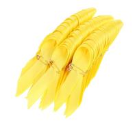 DEARMAMY Childhood Awareness Ribbon Enamel Lapel Pin Sleek Polyester Satin Brooch with Vibrant Design Comfortable Fit Crafting and Securing Clothing Bright Yellow 8.50X3.50X0.10Cm 100Pcs