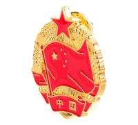 DEARMAMY Chinese Flag Brooch Pin Badge Unique Symbol of Heritage Patriotism Durable Material Unisex Design for Clothing Jackets for Festivals Celebrations