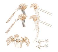 DEARMAMY Chinese Style Pearl Hairpin Decorative Bridal Hair Sticks Rhinestone Hair Chopsticks for Traditional Chinese Weddings Hanfu Head Ornament with Symbolic Design and Easy Wear
