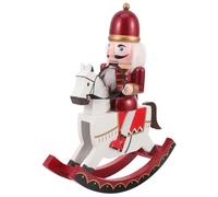 DEARMAMY Christmas Nutcracker Soldier Horse Wooden Puppet Ornament Decor