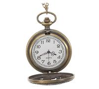 DEARMAMY Classic Quartz Pocket Watch Retro Hollowed Vintage Zinc Alloy Chain Men's Timepiece Flip Cover Suitable for Daily Wear