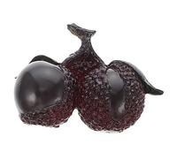 DEARMAMY Color Changing Resin Tea Pet Litchi Ornament for Home Office Tea Lovers Temperature Sensitive Discolor Fruit Decoration Simulation for Living Luck and