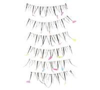 DEARMAMY Colorful Love False Eyelashes for Halloween Party Makeup and Cosplay Events Natural-looking Faux Lashes for Performances