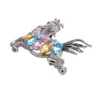 DEARMAMY Colorful Rhinestone Horse Brooch Pin Elegant Lapel Accessory for Women and Men Business Suits Versatile Decorative Badge for Sweaters Shirts Coats Dresses
