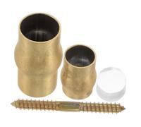 DEARMAMY Copper Antislip Cane Joint Set for Seniors Walking Stick Replacement DIY Crutch Hardware Kit with Brass Ferrules Enhancing Grip and Safety